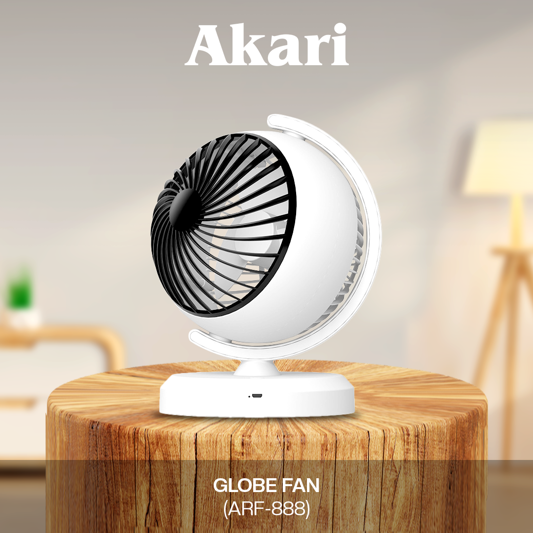 Akari Rechargeable Globe Fan (ARF-888) - Image 2